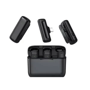 DK11 Dual Wireless Microphone with Charging Case